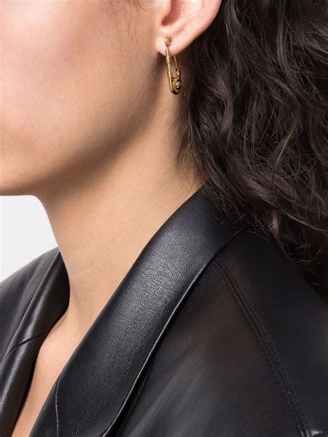 versace safety pin jacket|versace safety pin earrings.